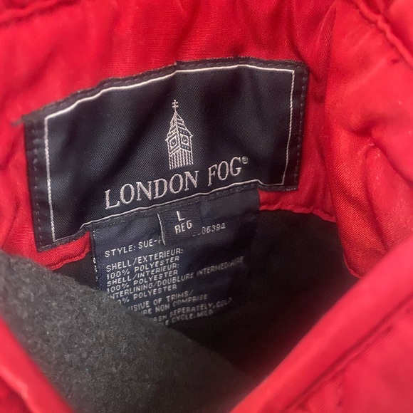 London Fog reversible Quilted Red Jacket - Picture 4 of 5